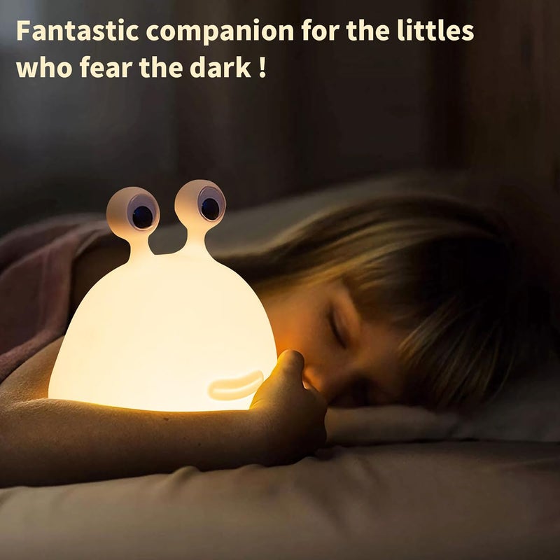 ipalmay Home Night Lights for Kids USB Rechargeable Lamps, ABS+PC Bedside Lamp for Breastfeeding, Touch Control&Timer Setting, White - Image 3